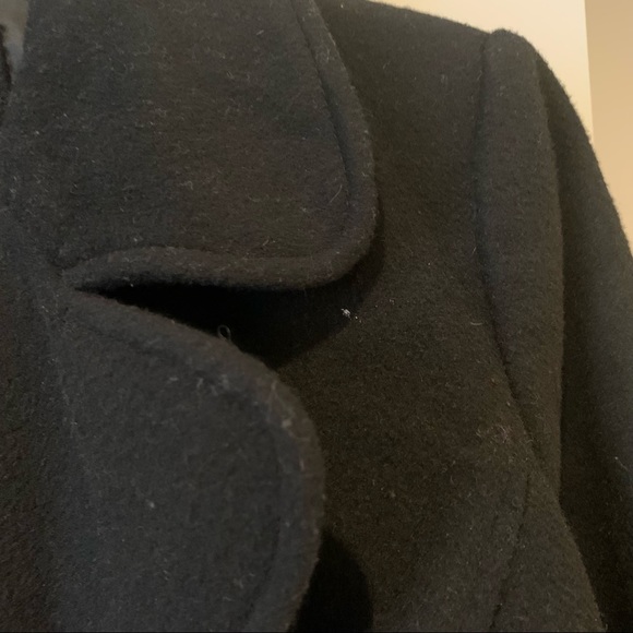 The Limited Wool Blend Black Pea Coat - Picture 7 of 9